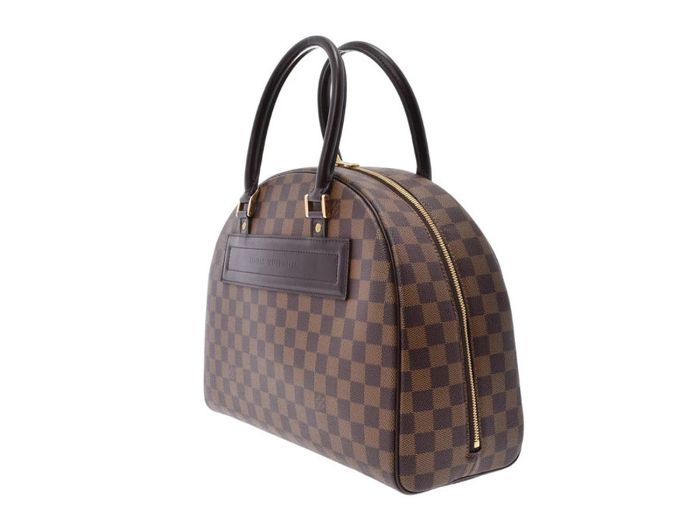 Louis Vuitton Nolita Leather Damier Brown Handbag Brown